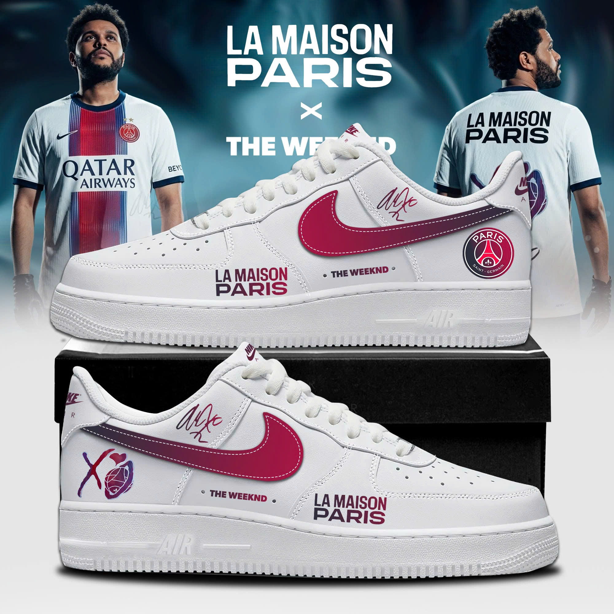 PSG x XO 2026 Signature Air Force Style Sneakers Limited Edition