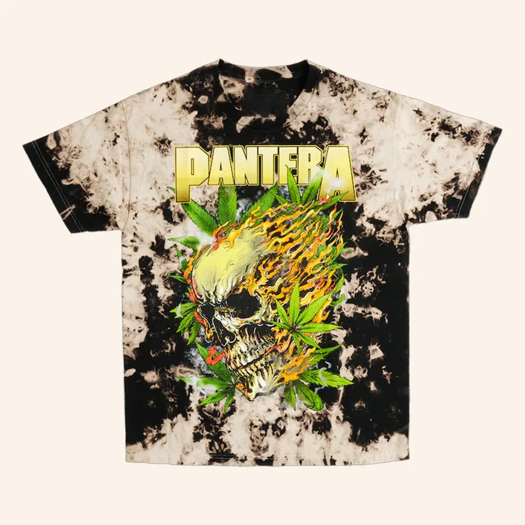 Pantera Merch Cannabis Skull Tie Dye TShirt Best Gifts For Husband