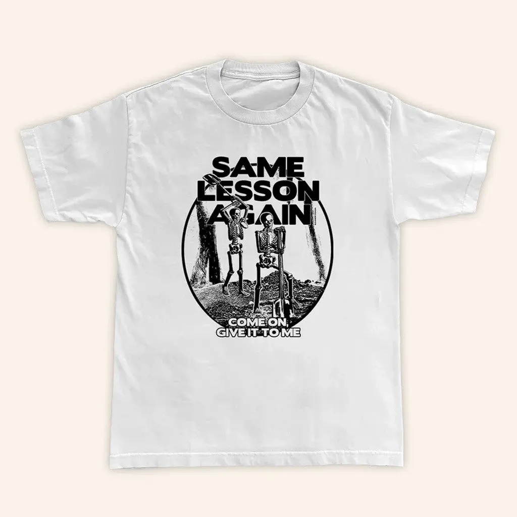 Paramore Merch Same Lesson Again Thick Skull TShirt Gifts For Friends