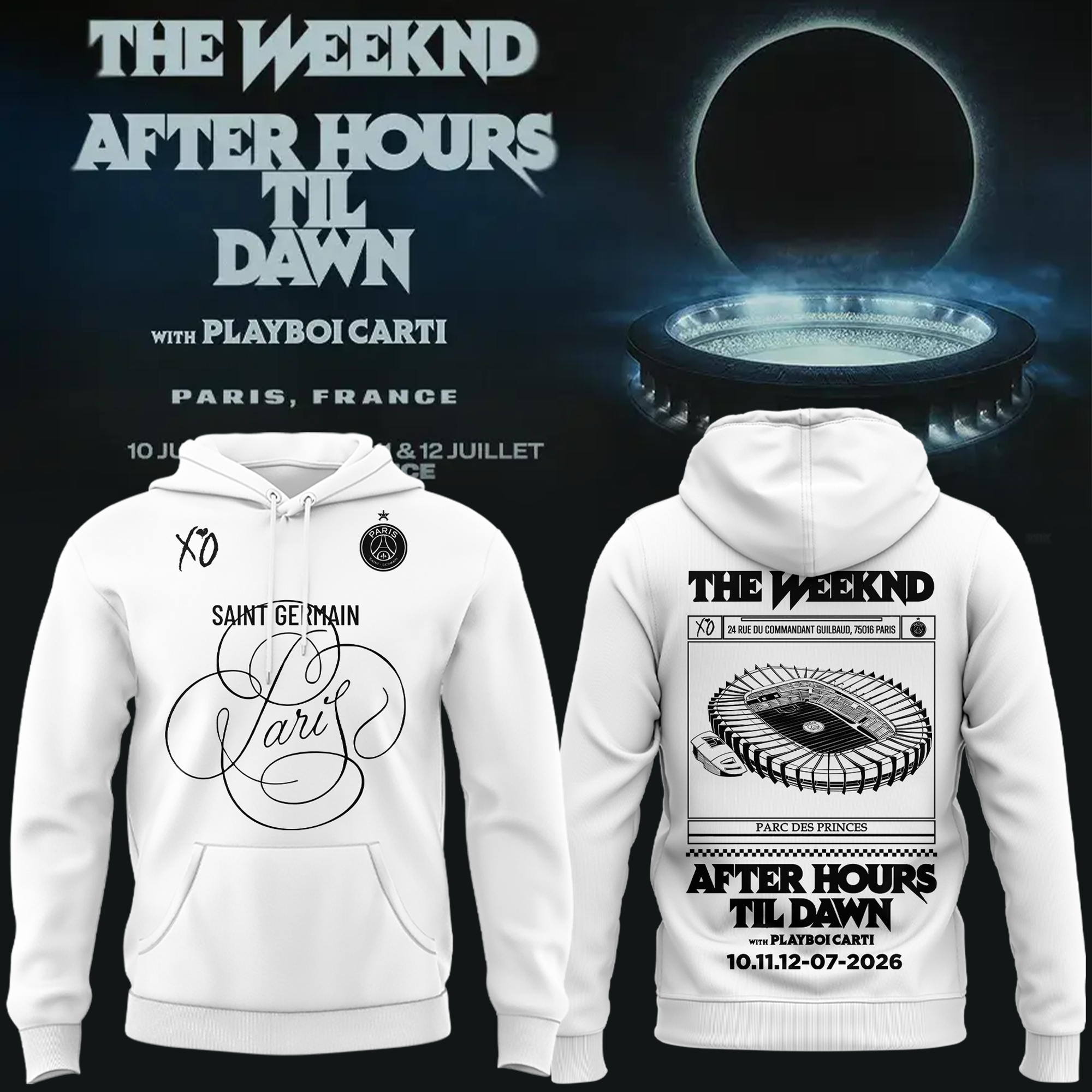 Paris Saint Germain FC x The Weeknd White Limited Edition Hoodie 2026