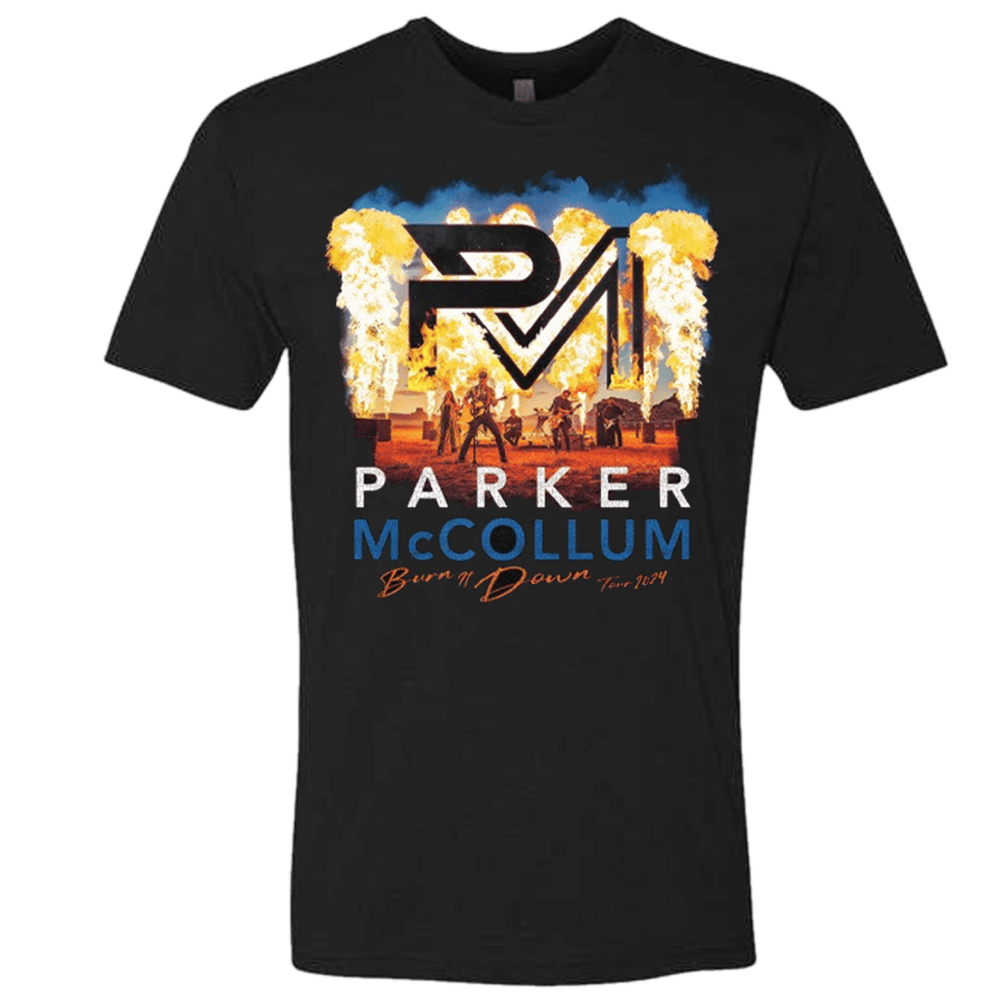 Parker Mccollum Merch Burn It Down Tour 2024 TShirt Good Fathers Day Presents
