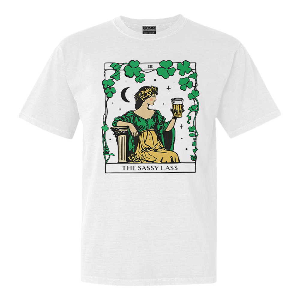 Patricks Day The Sassy Lass Tarot Card TShirt Funny St Patricks Day Shirt