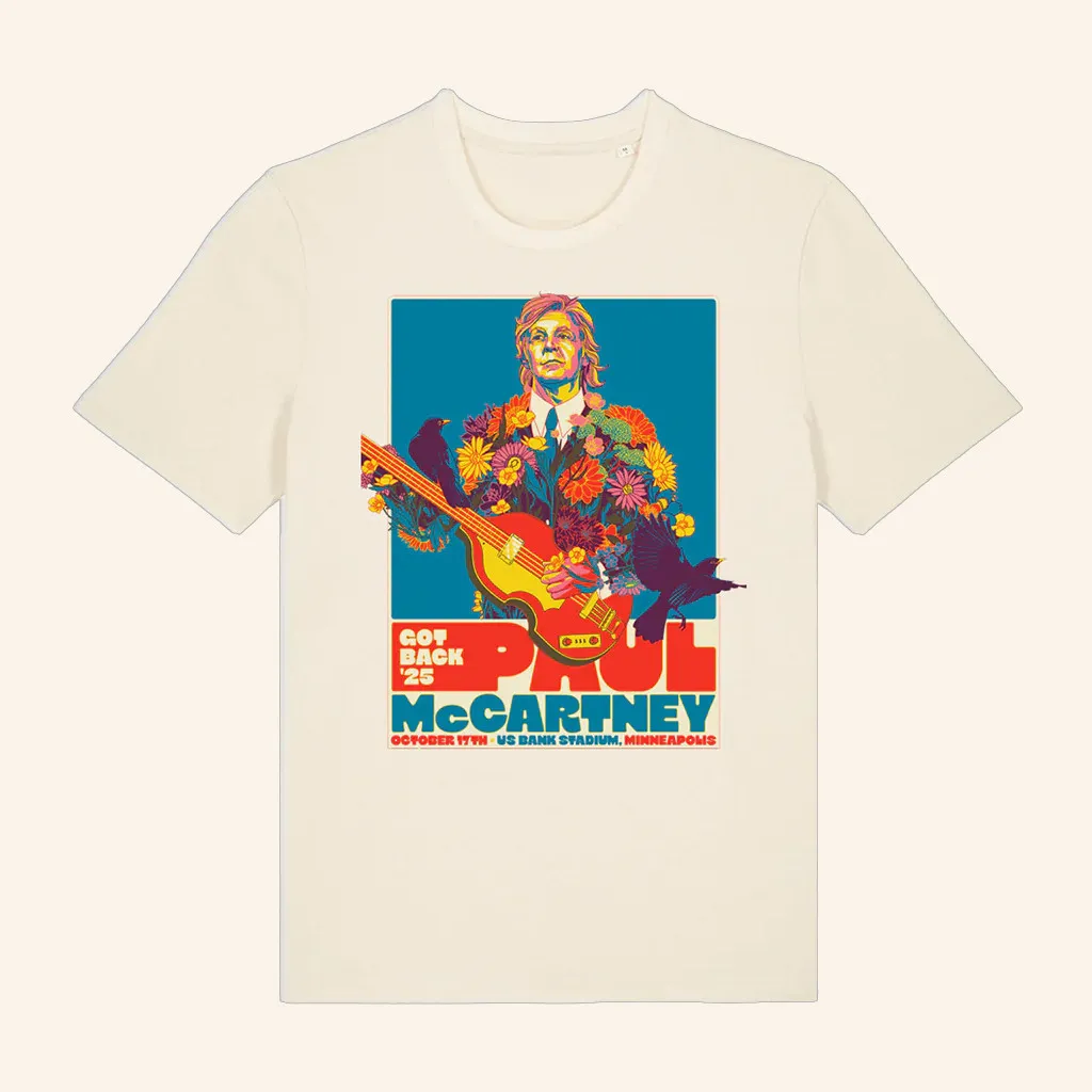 Paul McCartney Merch Got Back 2025 Minneapolis Event TShirt Gifts For Music Lovers
