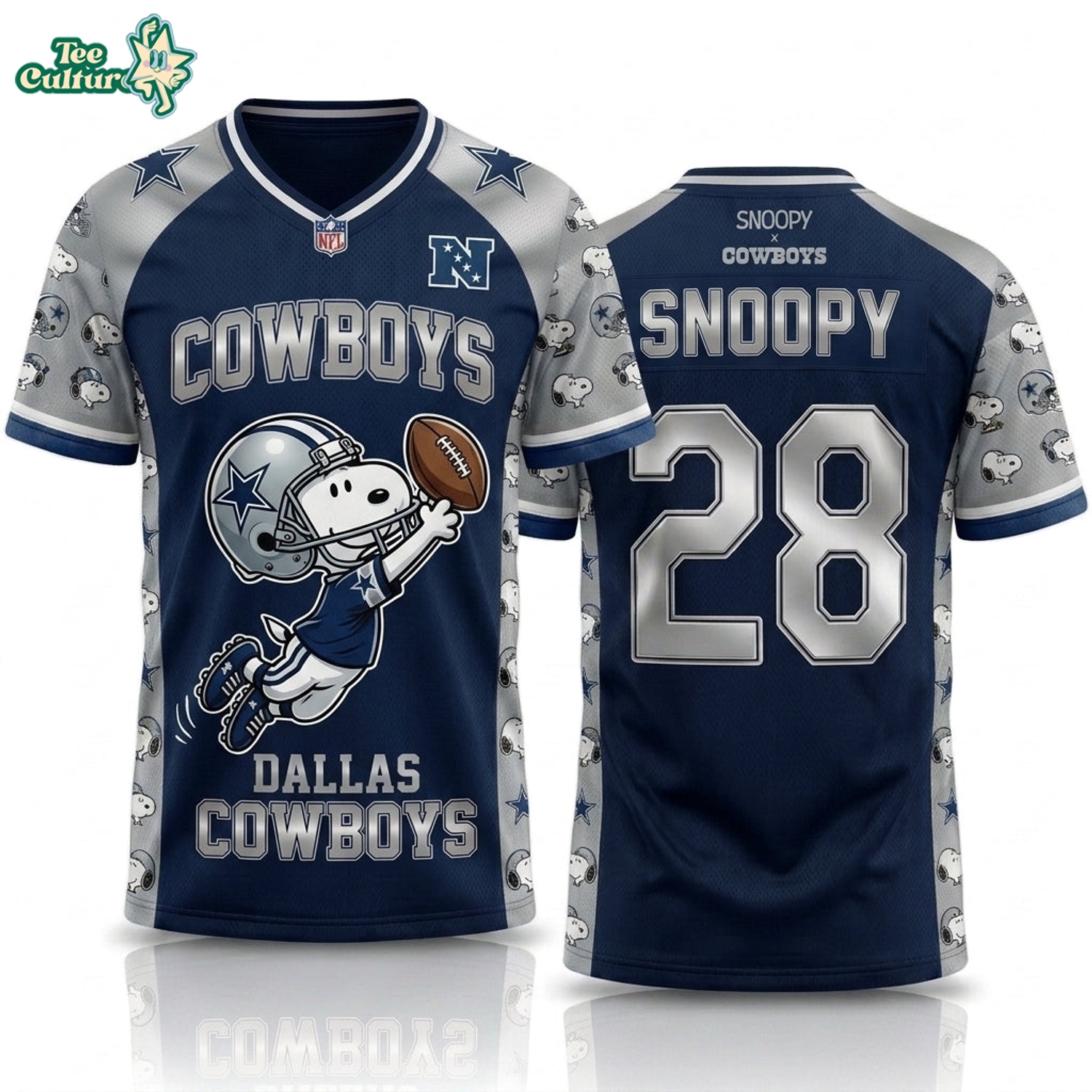 Peanuts x Dallas Cowboys Snoopy Jersey NFL Collection Graphic Football Fan Apparel 1 - Unicasport Peanuts x Dallas Cowboys Snoopy Jersey NFL Collection Graphic Football Fan Apparel