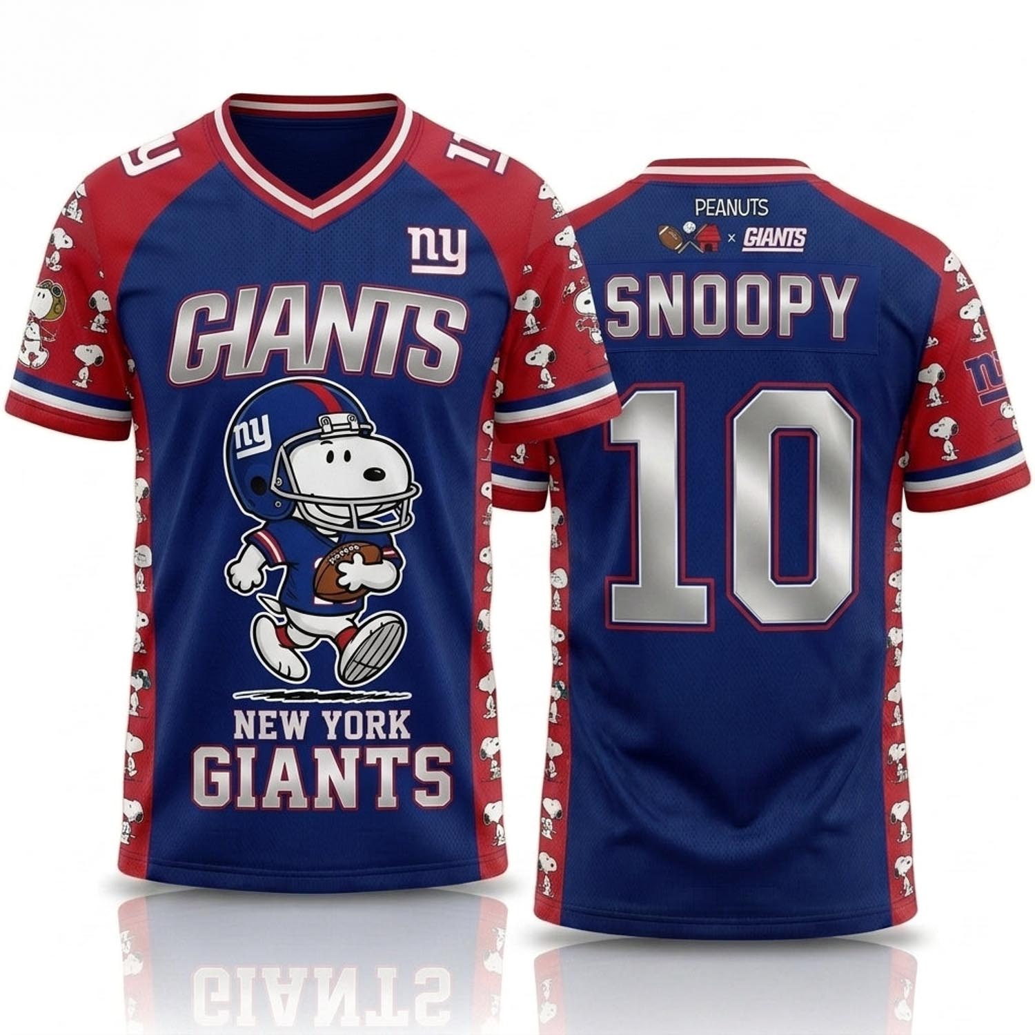 Peanuts x New York Giants Snoopy Jersey NFL Collection Graphic Football Fan Apparel 2 - Unicasport Peanuts x New York Giants Snoopy Jersey NFL Collection Graphic Football Fan Apparel