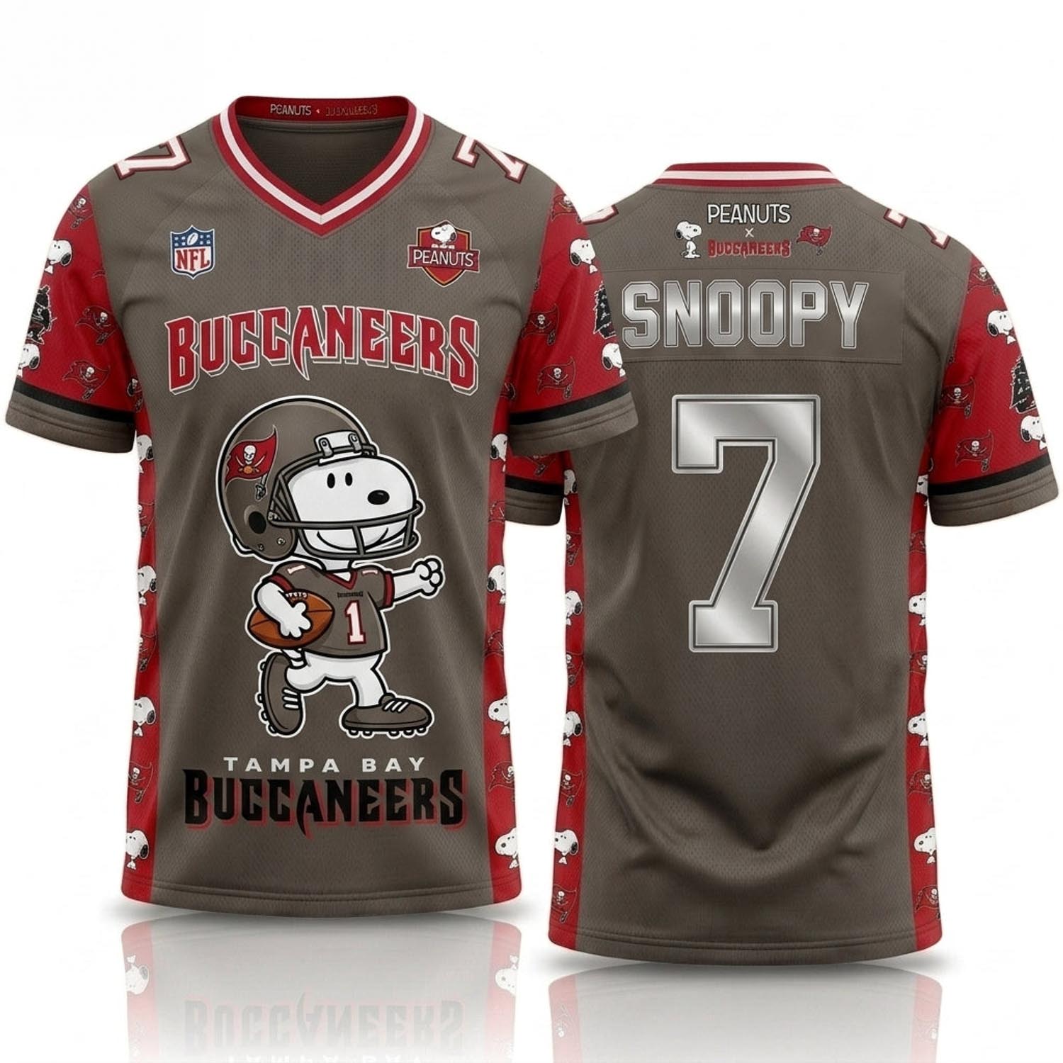 Peanuts x Tampa Bay Buccaneers Snoopy Jersey NFL Collection Graphic Football Fan Apparel 2 - Unicasport Peanuts x Tampa Bay Buccaneers Snoopy Jersey NFL Collection Graphic Football Fan Apparel