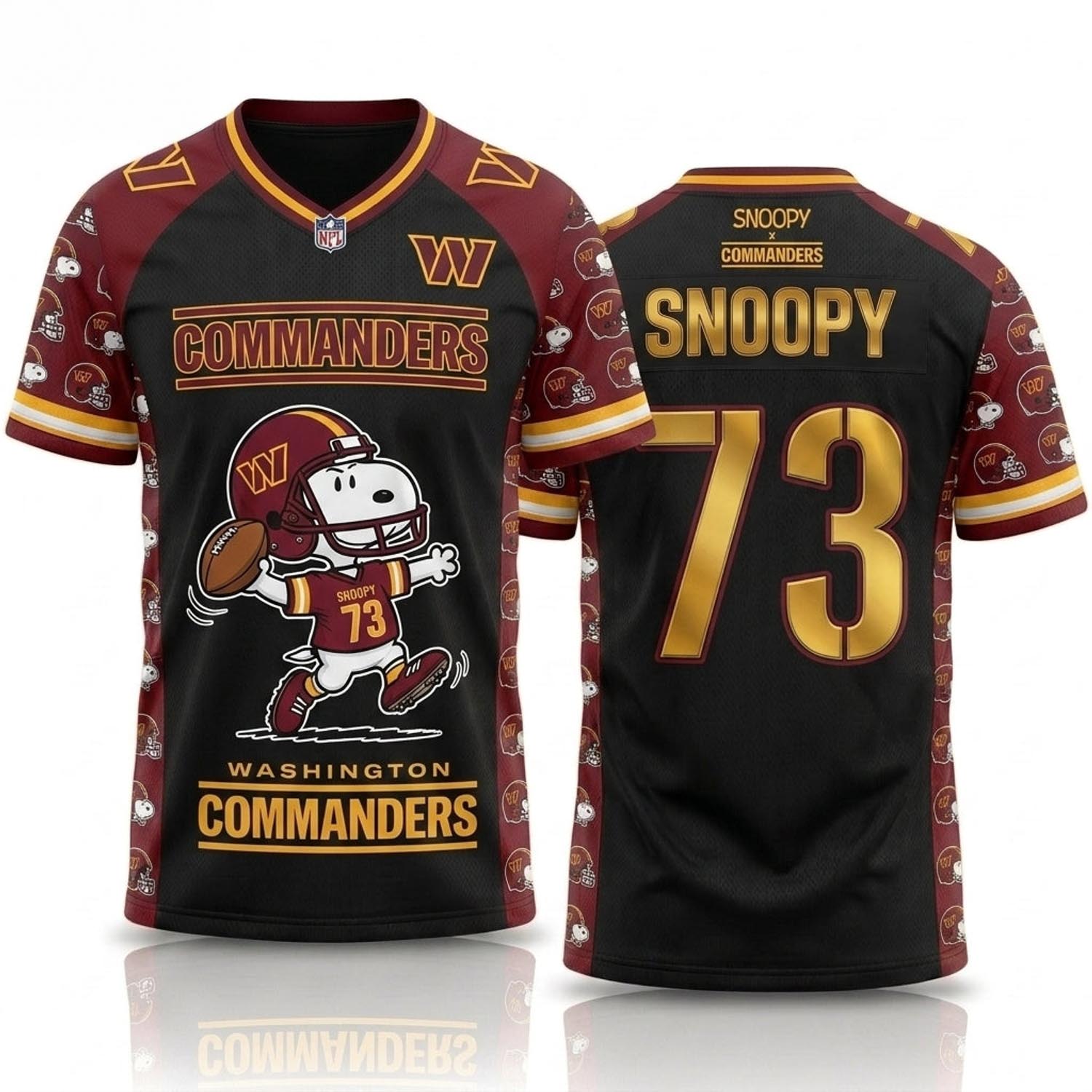 Peanuts x Washington Commanders Snoopy Jersey NFL Collection Graphic Football Fan Apparel 2 - Unicasport Peanuts x Washington Commanders Snoopy Jersey NFL Collection Graphic Football Fan Apparel