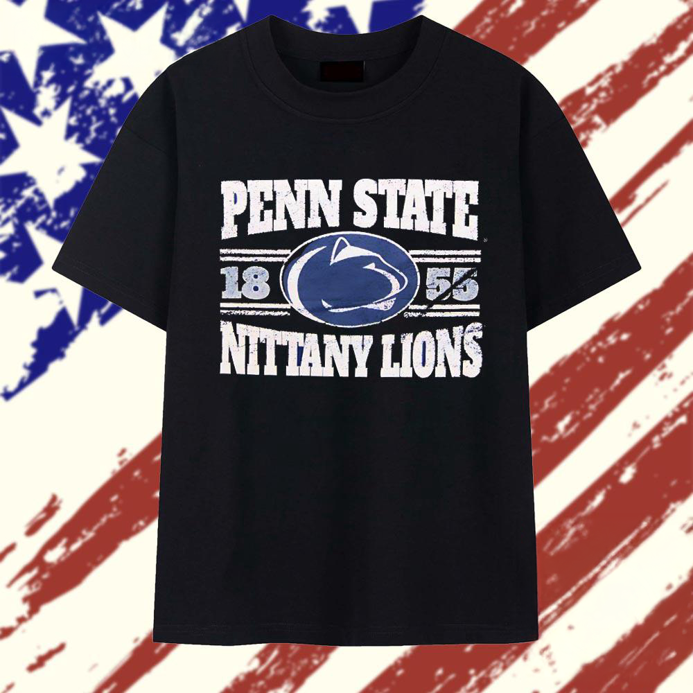 Penn State Nittany Lions 1855 Lion Head Logo Graphic T Shirt Football Fan Gear