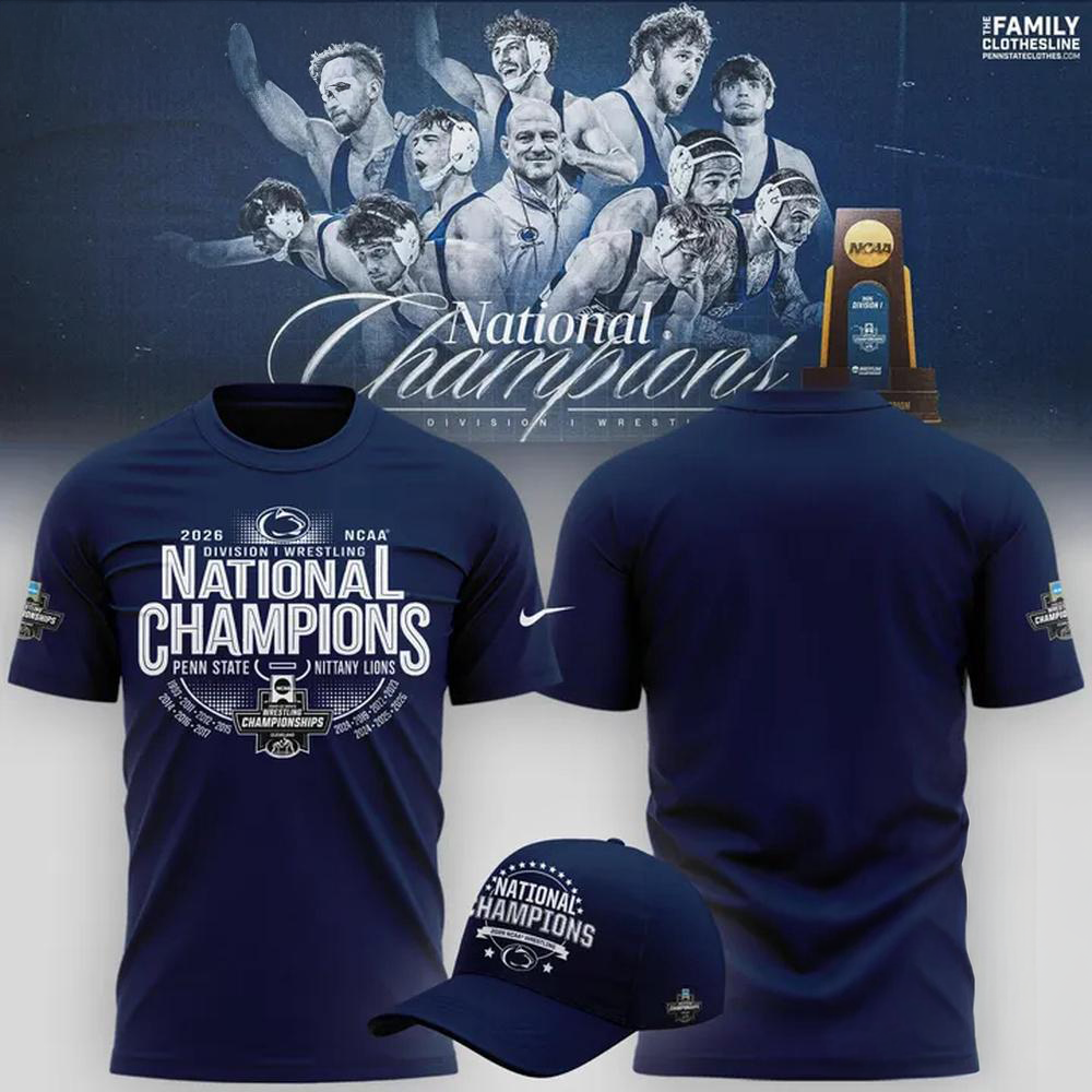 Penn State Nittany Lions 2026 NCAA Wrestling National Champions Special New T Shirt
