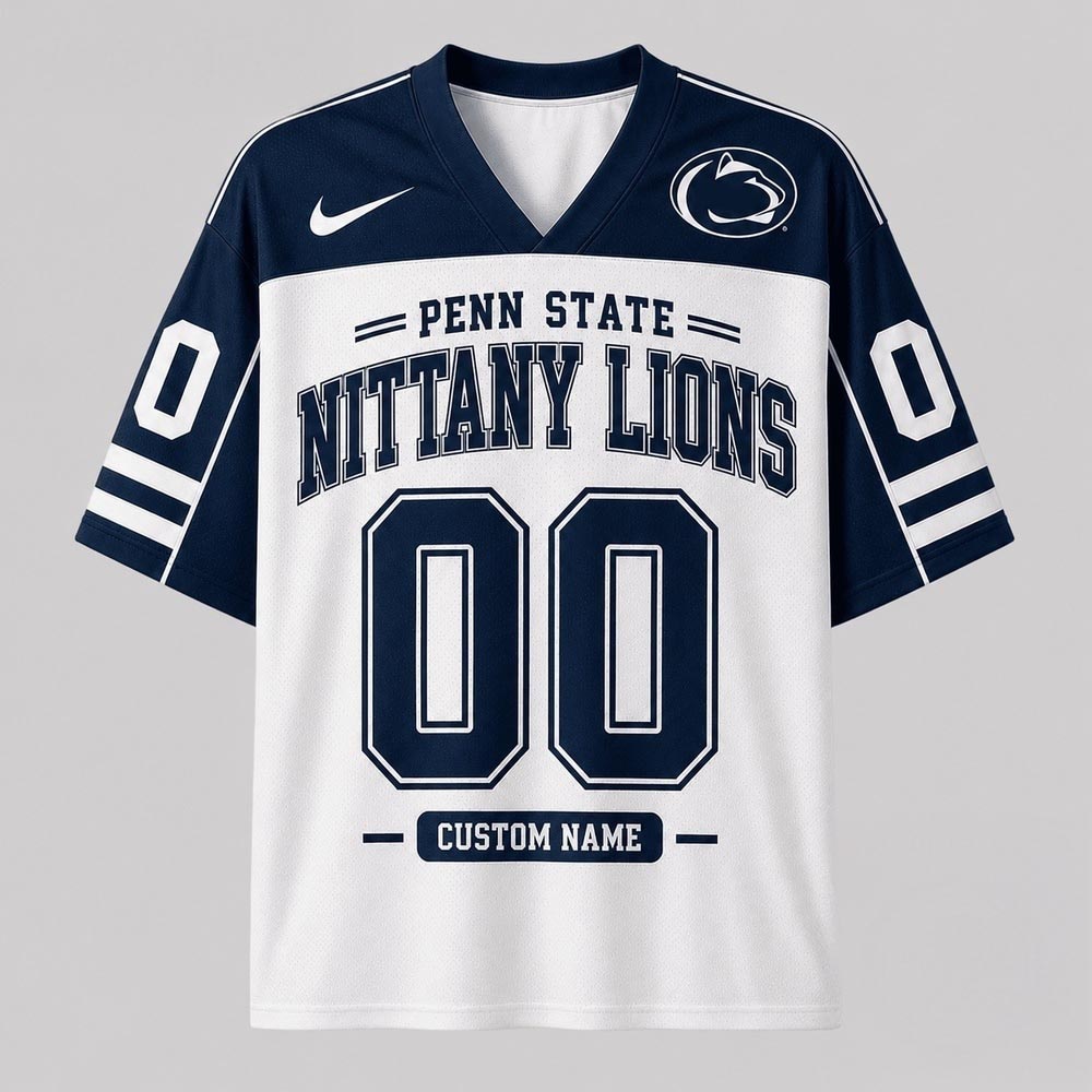 Penn State Nittany Lions NCAA College Team Pride Personalized Football Jersey Custom Name Number Fan Apparel 2 - Unicasport Penn State Nittany Lions NCAA College Team Pride Personalized Football Jersey Custom Name Number Fan Apparel