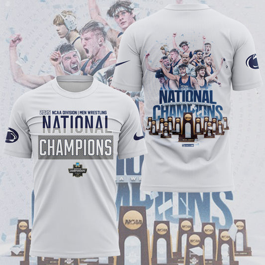 Penn State Wrestling National Champions TShirt Gifts For Wrestling Lovers Merch 2026