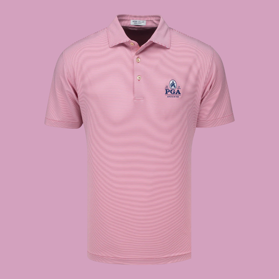 Peter Millar 2026 PGA Championship Jubilee Performance Jersey Polo Chili Red