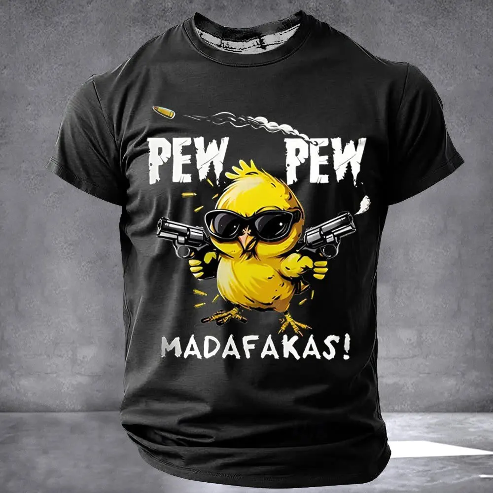 Pew Pew Madafakas Shirt Funny Duck With Guns Meme TShirt Gifts For Him