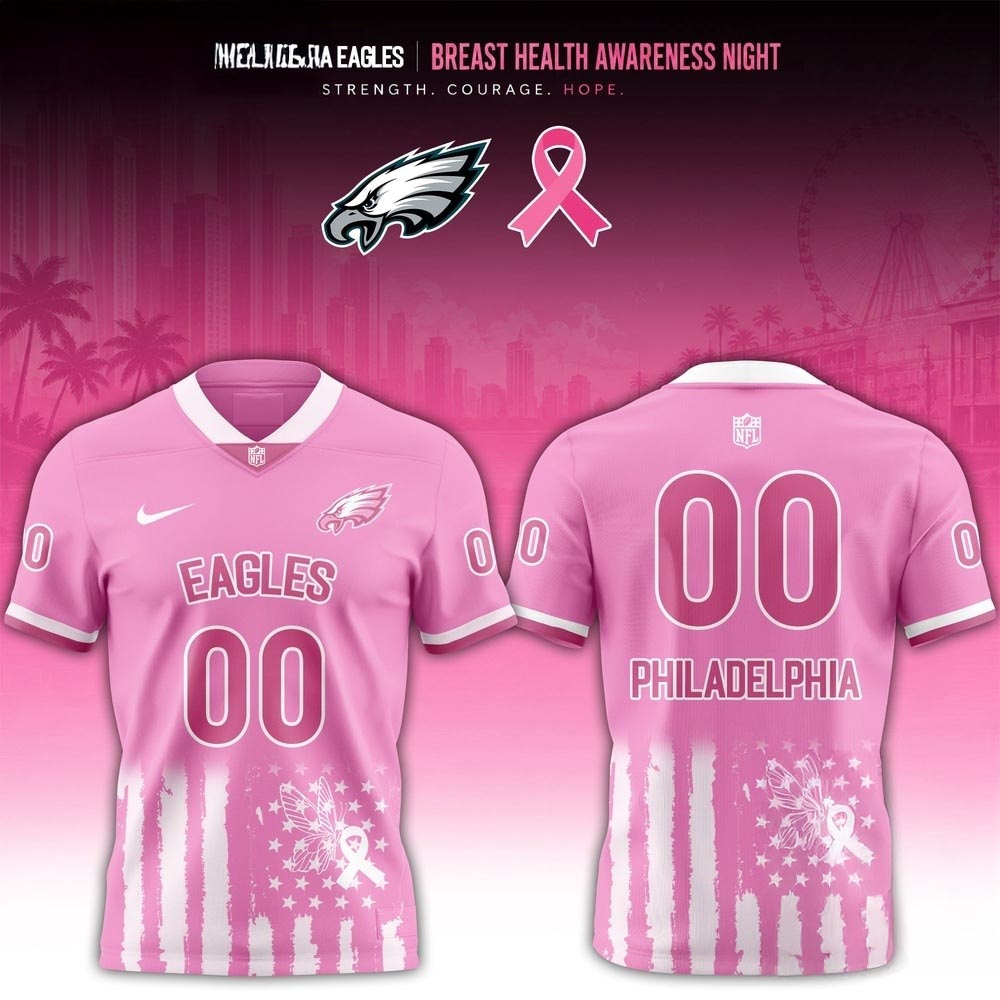 Philadelphia Eagles 2026 Breast Health Awareness Night Limited Edition Football Jersey Awareness Fan Apparel 1 - Unicasport Philadelphia Eagles 2026 Breast Health Awareness Night Limited Edition Football Jersey Awareness Fan Apparel