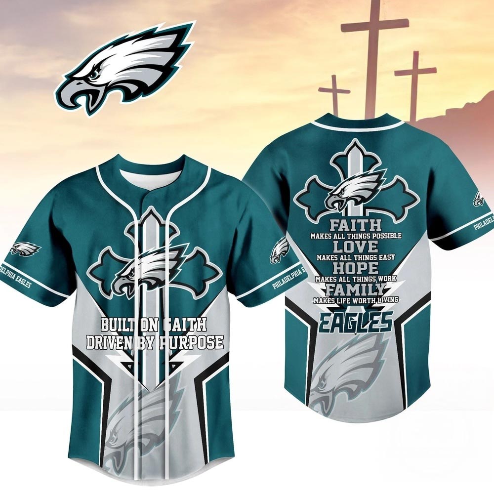 Philadelphia Eagles Blessed Beyond The Score Baseball Jersey Football Faith Fan Collection 1 - Unicasport Philadelphia Eagles Blessed Beyond The Score Baseball Jersey Football Faith Fan Collection
