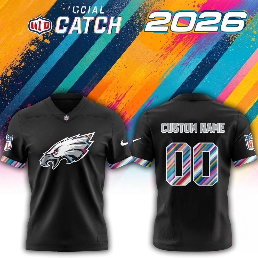 Philadelphia Eagles NFL 2026 Crucial Catch Black Football Jersey Fan Collection 2 - Unicasport Philadelphia Eagles NFL 2026 Crucial Catch Black Football Jersey Fan Collection