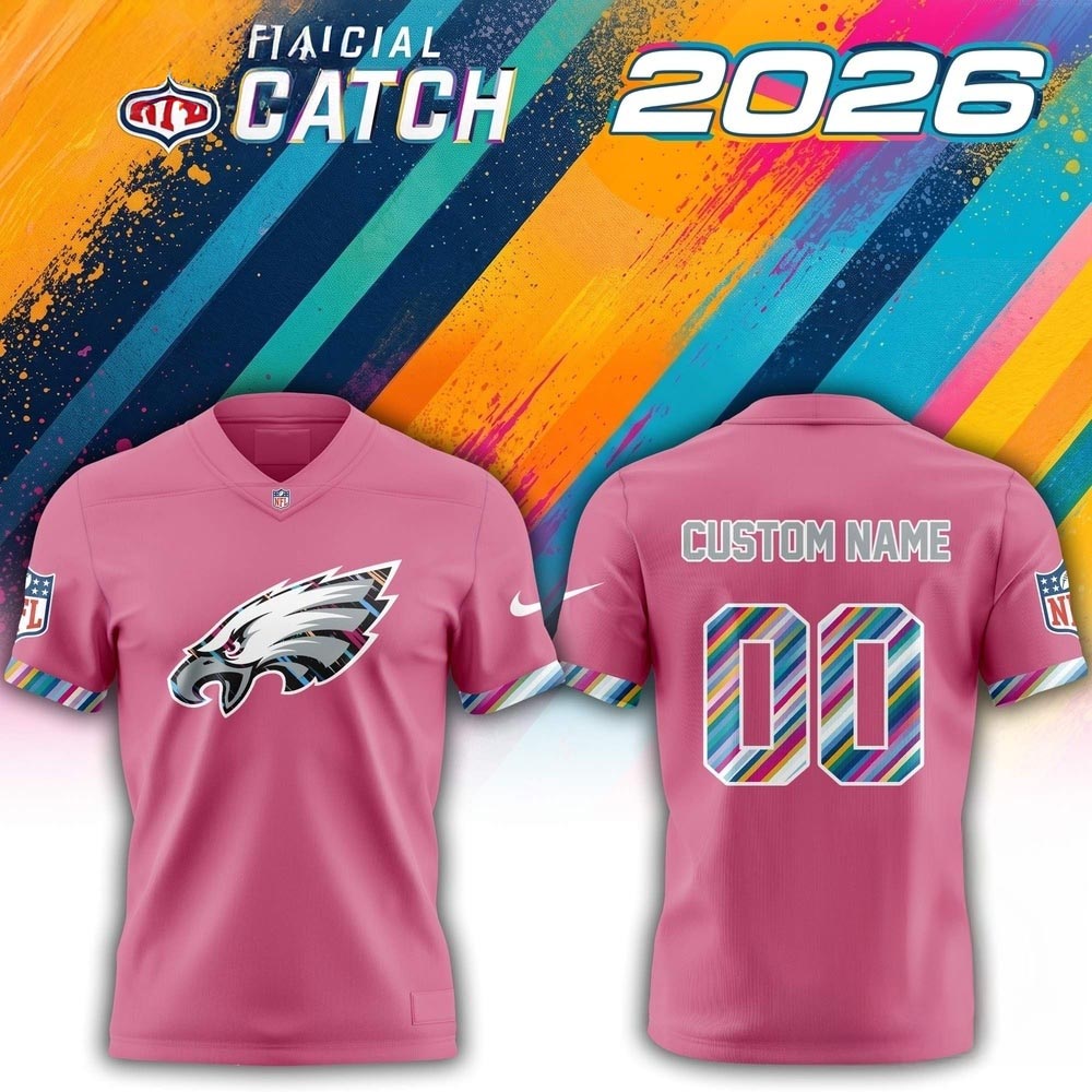 Philadelphia Eagles NFL 2026 Crucial Catch Pink Football Jersey Limited Edition 2 - Unicasport Philadelphia Eagles NFL 2026 Crucial Catch Pink Football Jersey Limited Edition