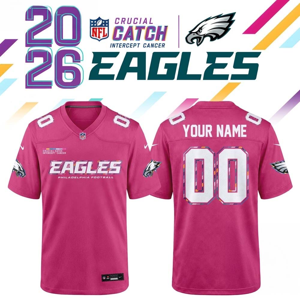 Philadelphia Eagles NFL Crucial Catch 2026 Pink Limited Edition Football Jersey 1 - Unicasport Philadelphia Eagles NFL Crucial Catch 2026 Pink Limited Edition Football Jersey