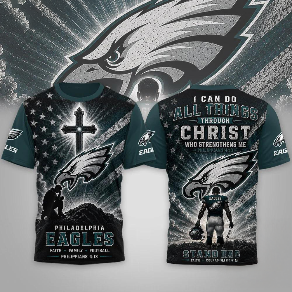Philadelphia Eagles NFL Faith Family Limited Edition Premium 3D Shirt