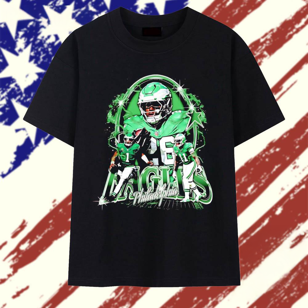 Philadelphia Eagles trio Hurts Barkley Brown T Shirt