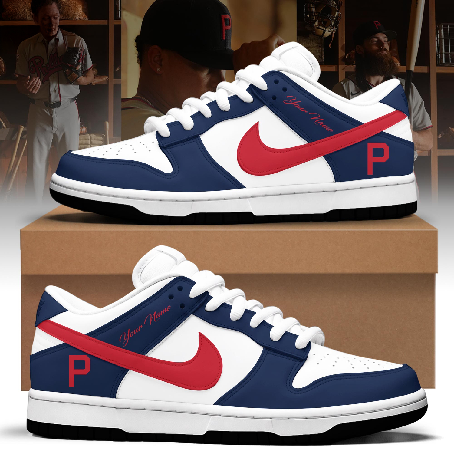 Philadelphia Phillies 2026 Field Of Dreams Stadium Edition Air Jordan 1 Inspired Sneakers