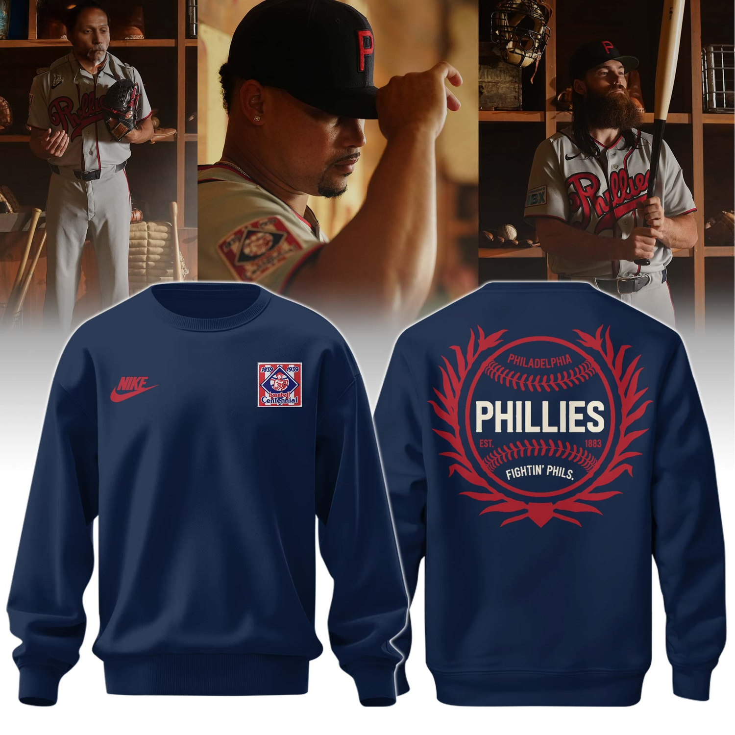 Philadelphia Phillies 2026 Field Of Dreams Stadium Premium Crewneck Sweatshirt
