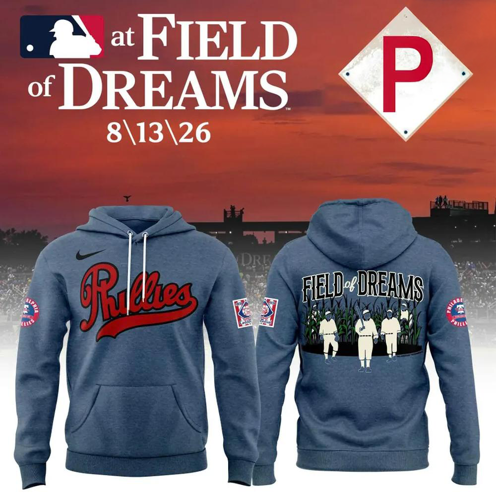 Philadelphia Phillies 2026 MLB Field Of Dreams Game Pullover Hoodie