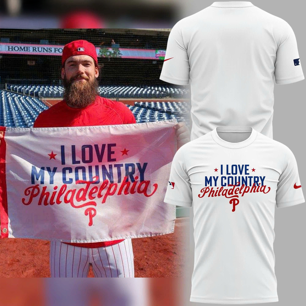 Philadelphia Phillies I Love My Country 2026 Graphic Fan T Shirt