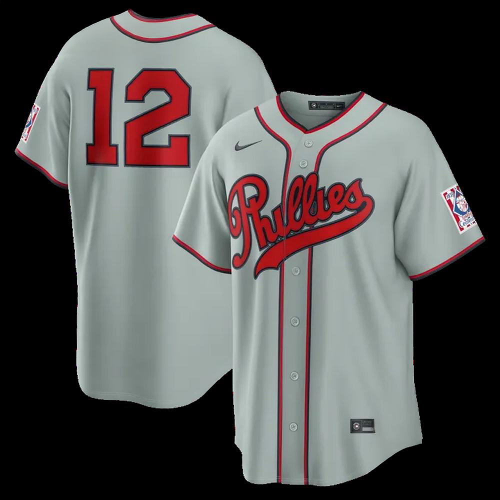 Philadelphia Phillies Kyle Schwarber Gray 2026 Field of Dreams Limited Edition Baseball Jersey