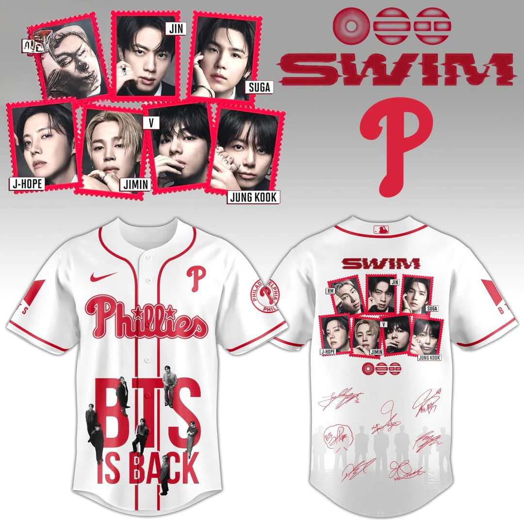 Philadelphia Phillies X BTS SWIM 2026 Special Edition Baseball Jersey