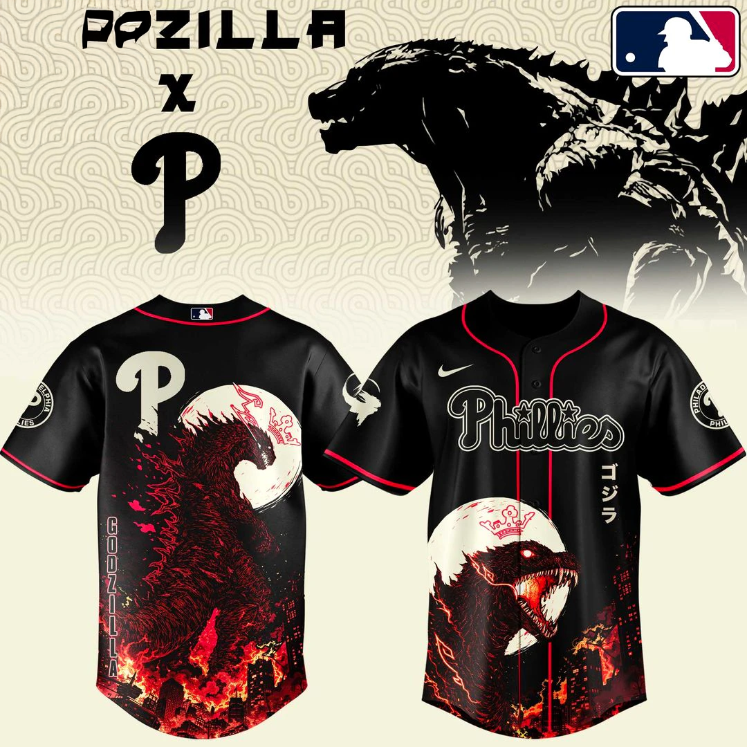 Philadelphia Phillies x Godzilla Minus Zero Edition Baseball Jersey