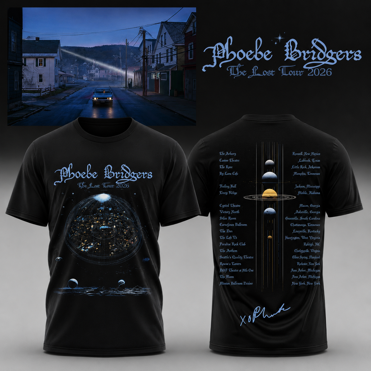 Phoebe Bridgers The Lost Tour Official T Shirt And Hoodie Collection