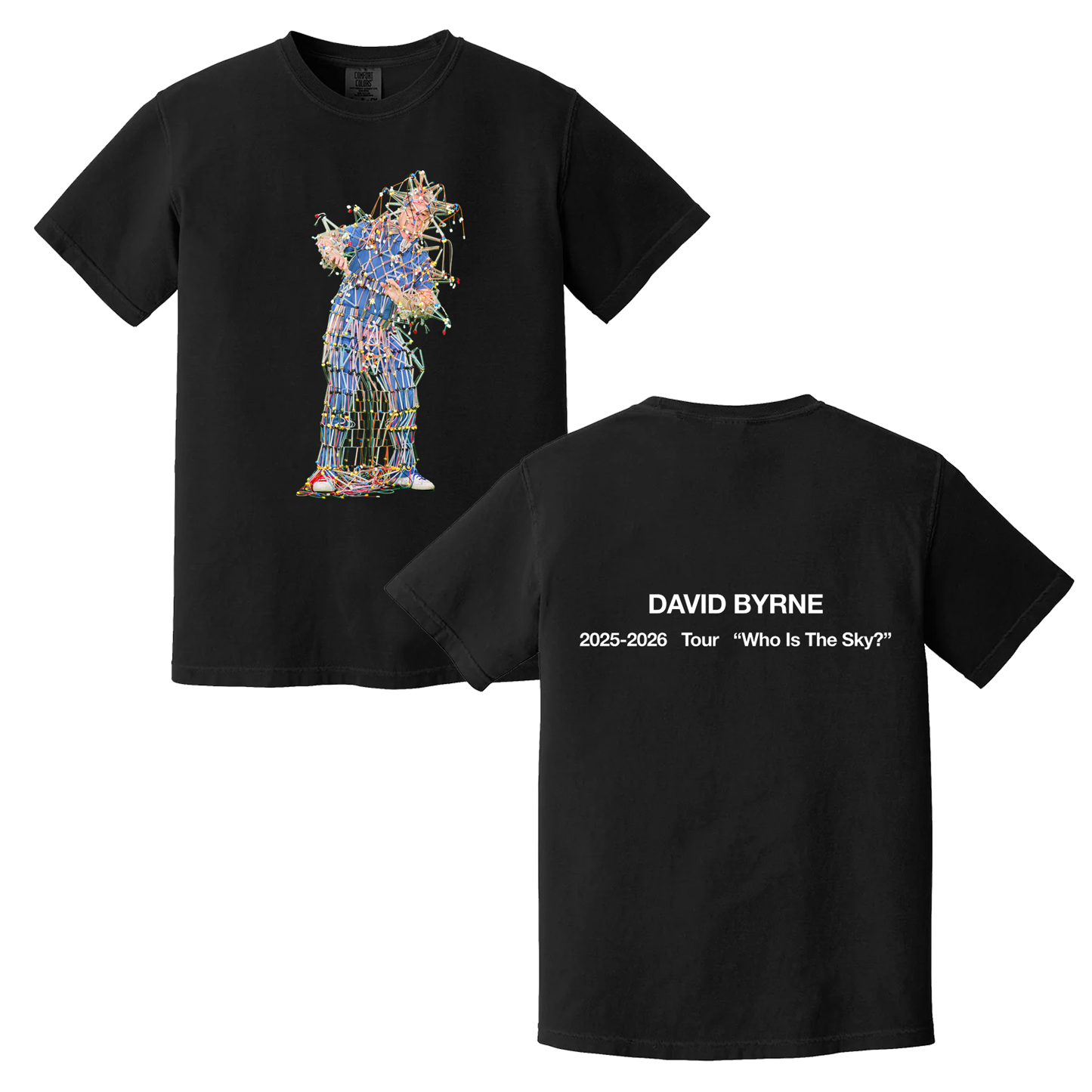 Photo Tee, Who is the sky Tour Tshirt, David Byrne 2025 2026 Tour Tshirt