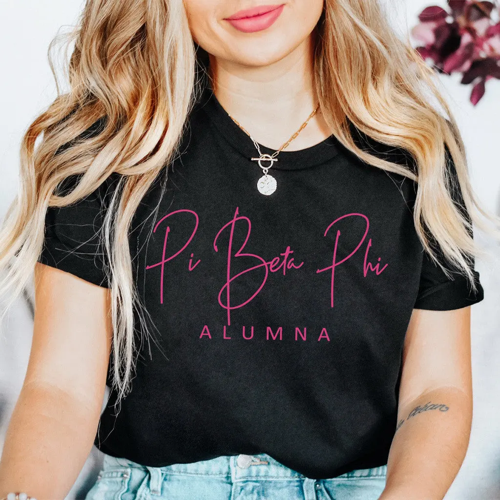 Pi Beta Phi Merch Pi Beta Phi Alumna Black TShirt Gifts For Daughter