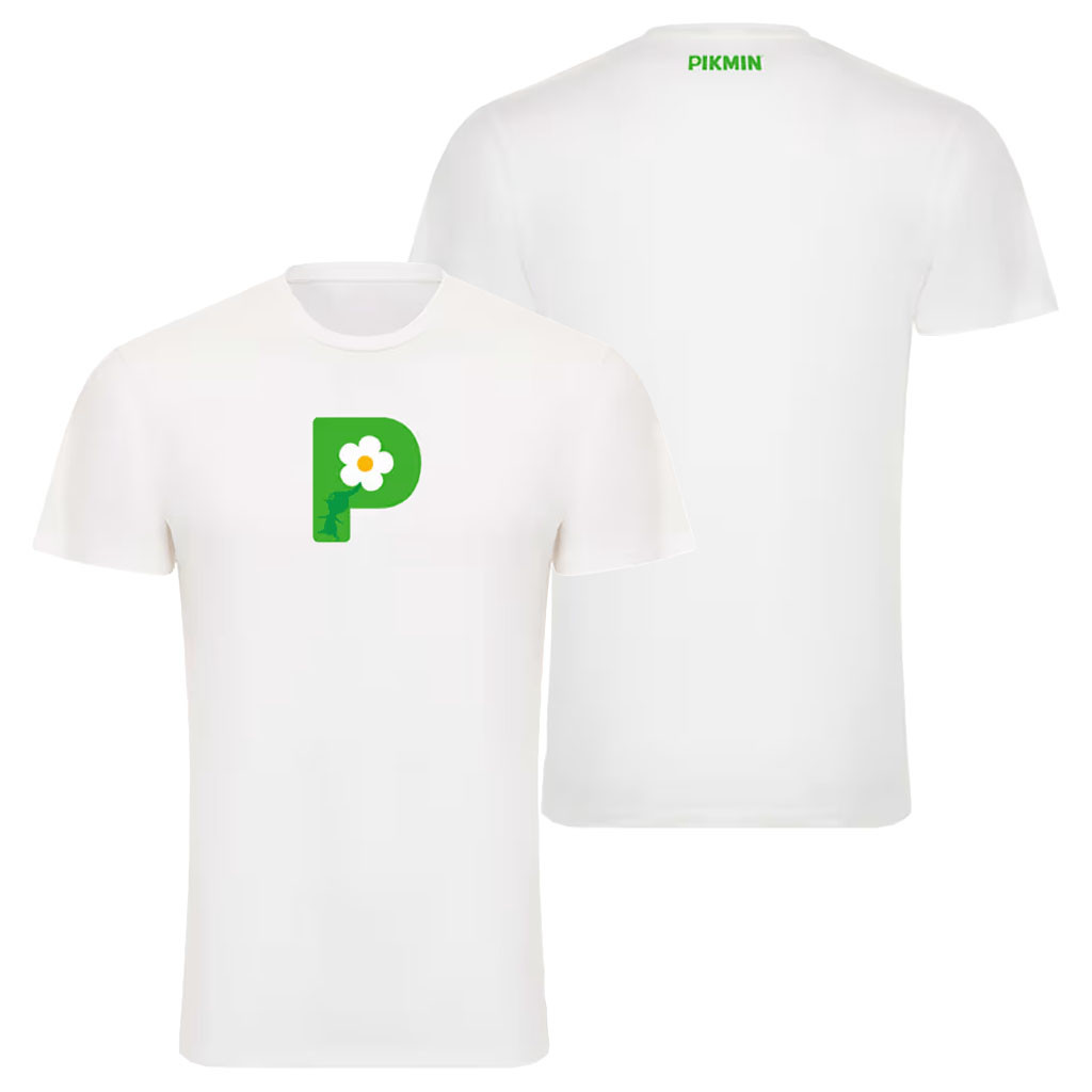Pikmin P Logo T Shirt Minimalist White Graphic Gaming Tee Retro Video Game Merch Birthday Gifts for Nintendo Fans and Game Lovers