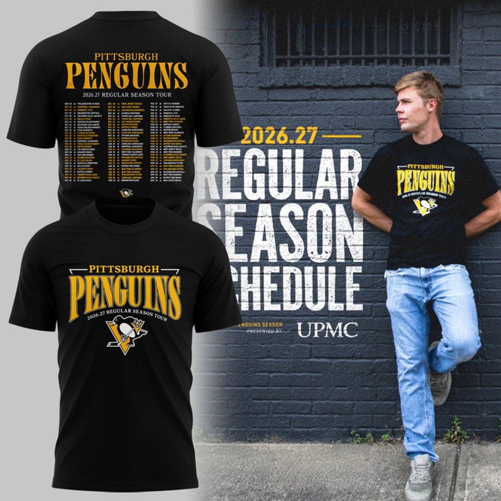 Pittsburgh Penguins 2026 2027 Regular Season Schedule Graphic T Shirt