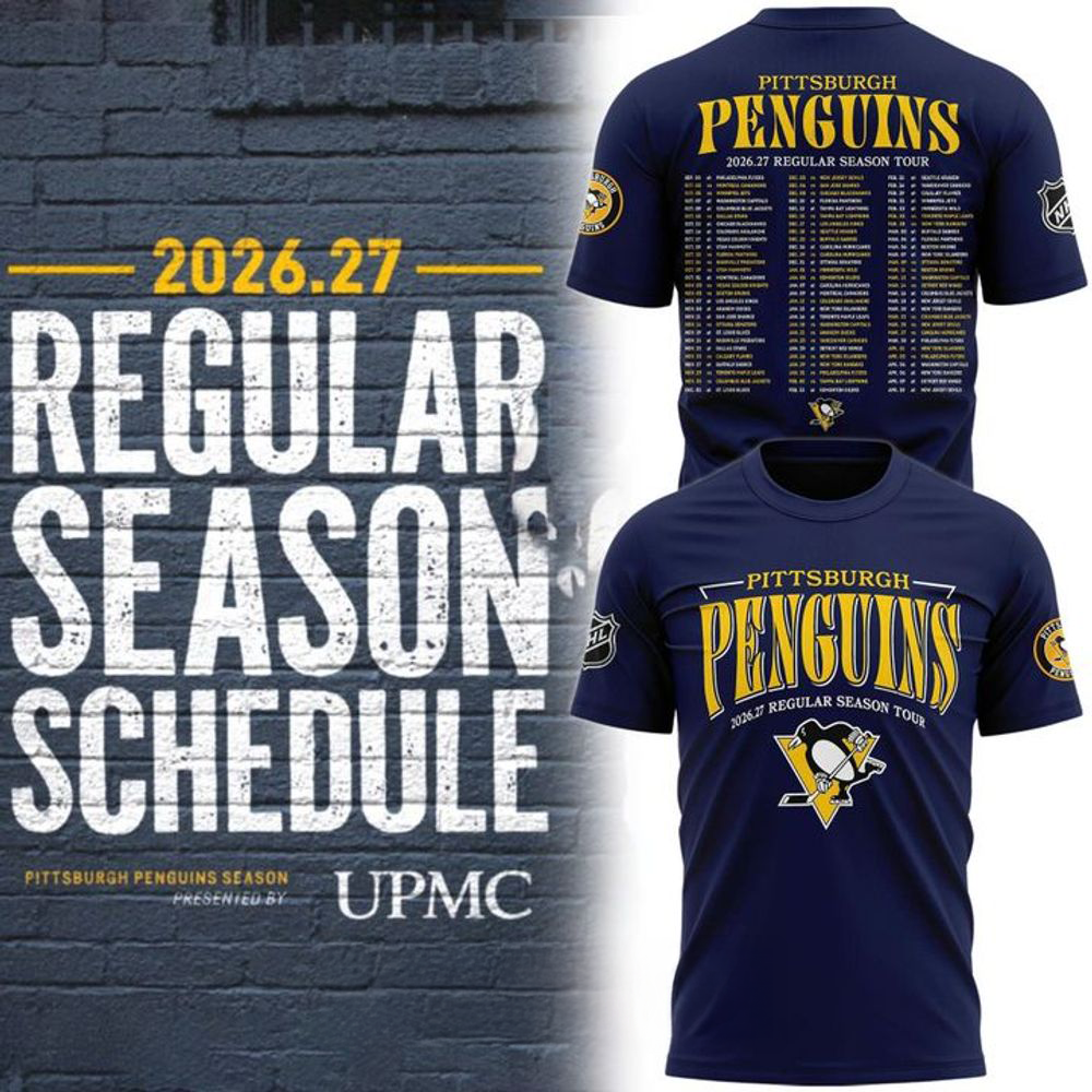 Pittsburgh Penguins 202627 Regular Season Schedule Navy TShirt