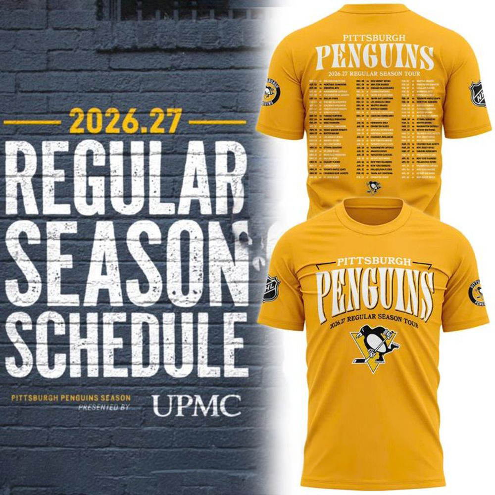 Pittsburgh Penguins 202627 Regular Season Schedule Yellow TShirt