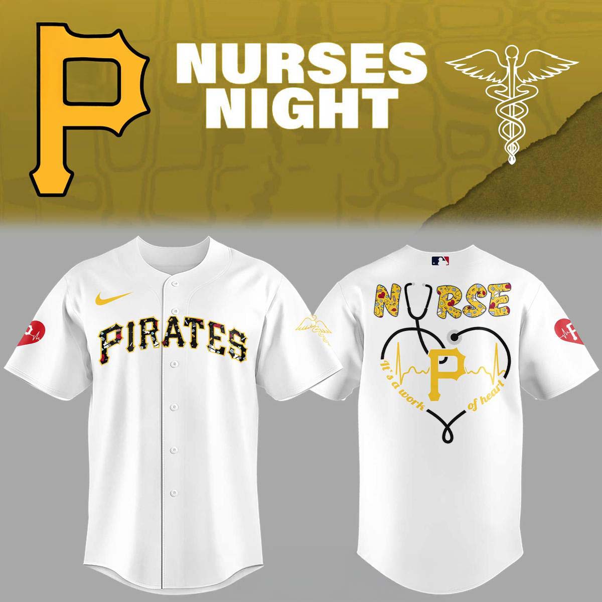 Pittsburgh Pirates 2026 x Nurse Night Appreciation Baseball Jersey Remembrance 1 - Unicasport Pittsburgh Pirates 2026 x Nurse Night Appreciation Baseball Jersey Remembrance