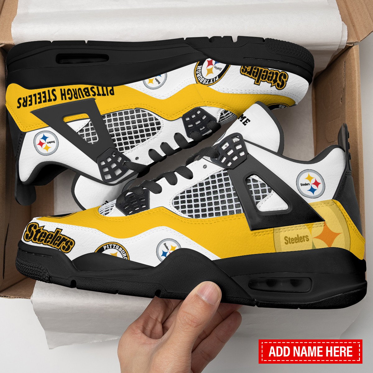 Pittsburgh Steelers AJ4 Sneakers 