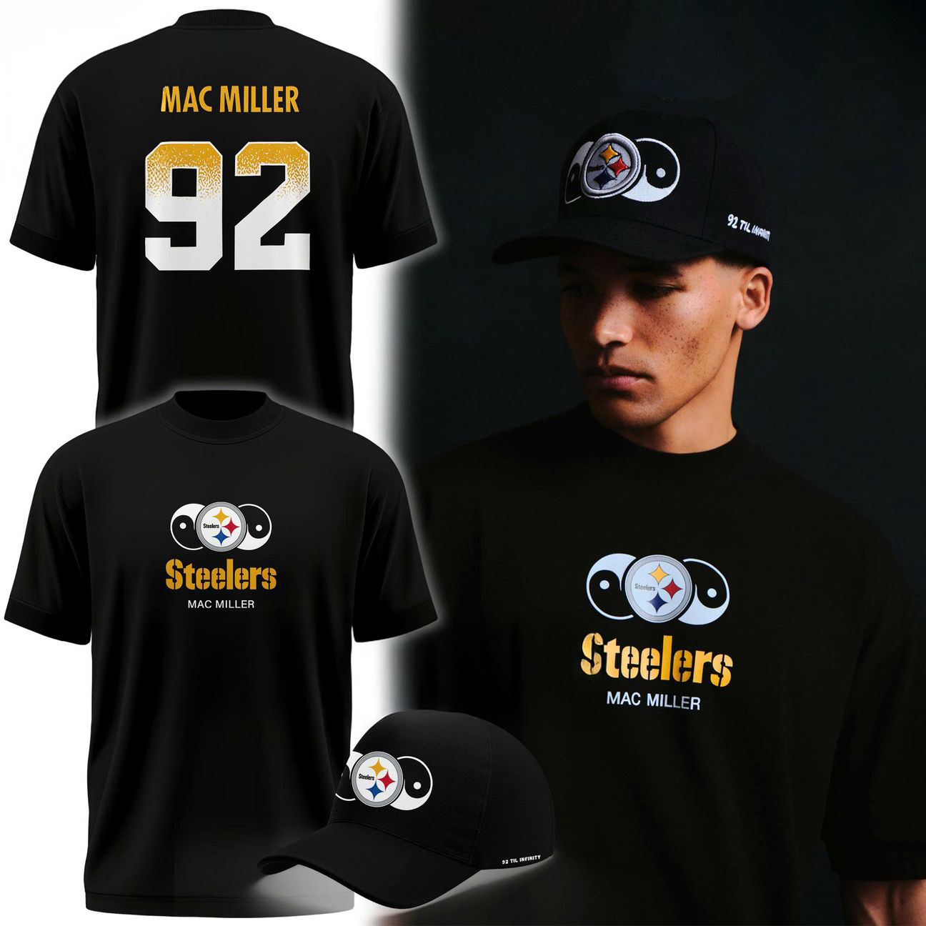 Pittsburgh Steelers Mac Miller 92 Til Infinity TShirt