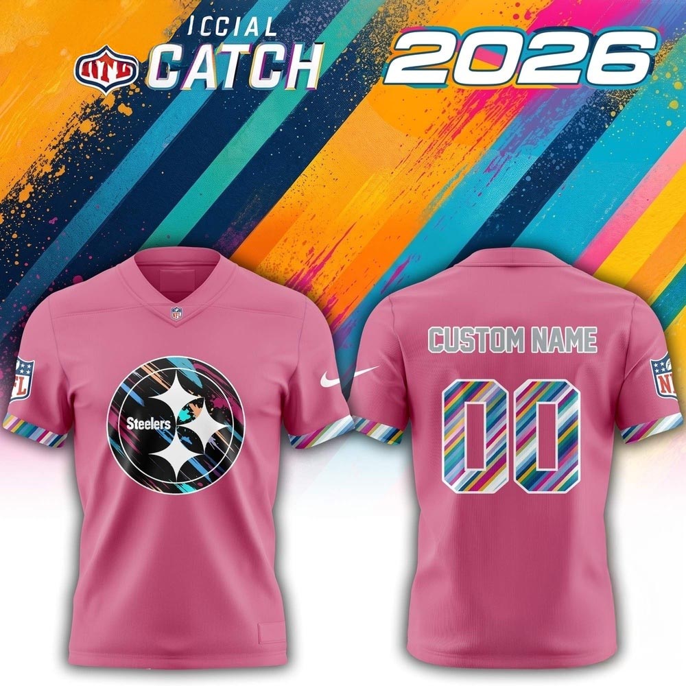 Pittsburgh Steelers NFL 2026 Crucial Catch Pink Football Jersey Awareness Design 1 - Unicasport Pittsburgh Steelers NFL 2026 Crucial Catch Pink Football Jersey Awareness Design