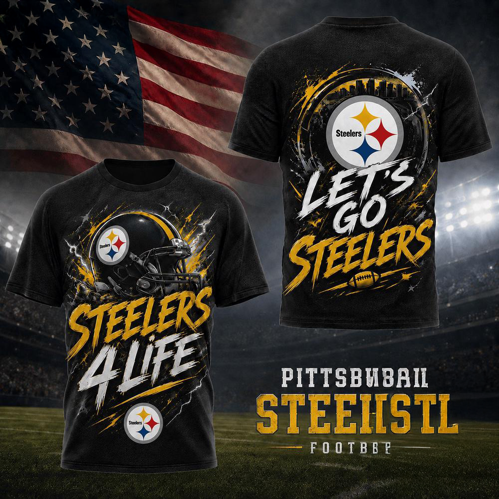 Pittsburgh Steelers NFL Fan For Life Limited Edition 3D Graphic T Shirt Gifts For Fans