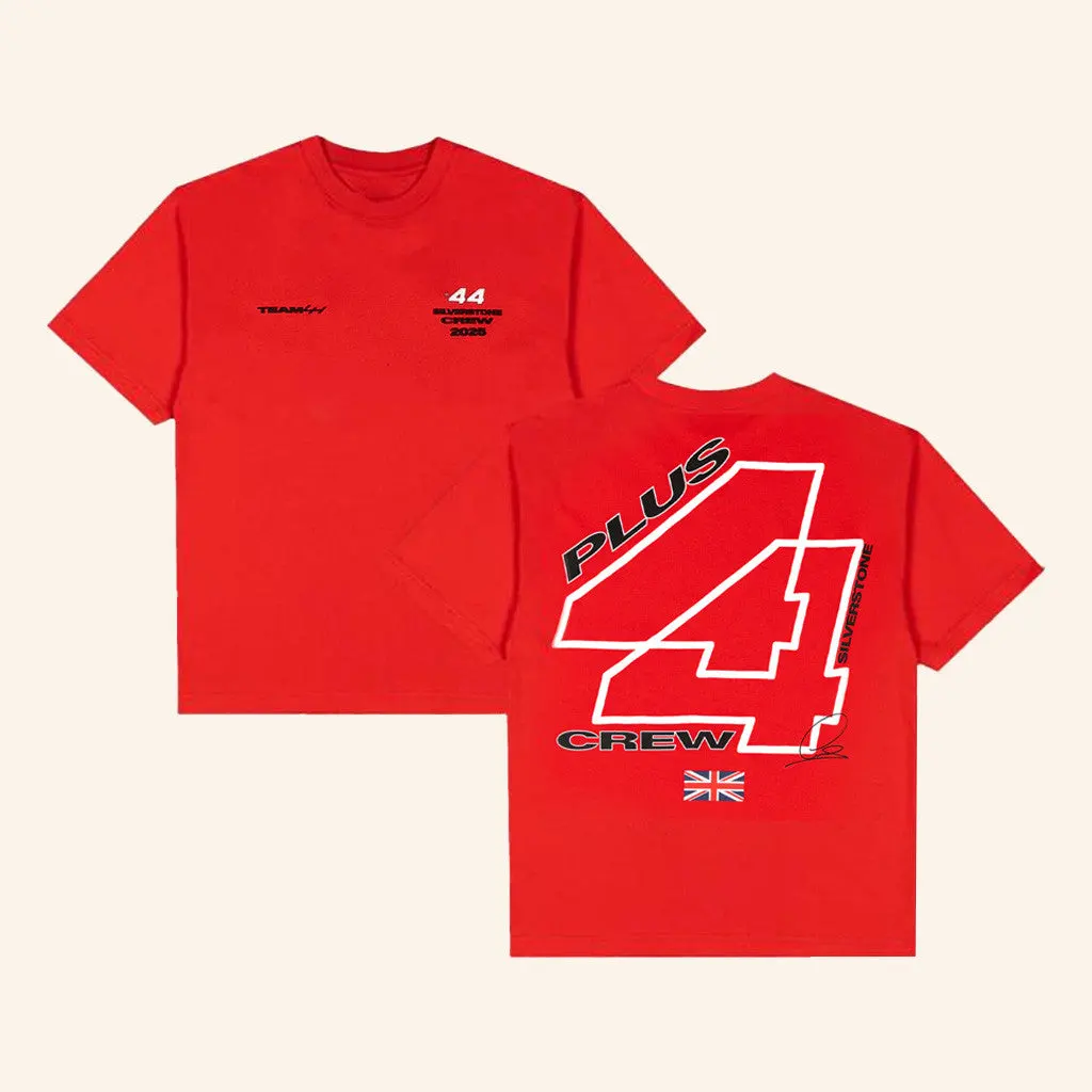 Plus44 World Merch Plus44 Silverstone Crew 2025 TShirt Red Gifts For Besties