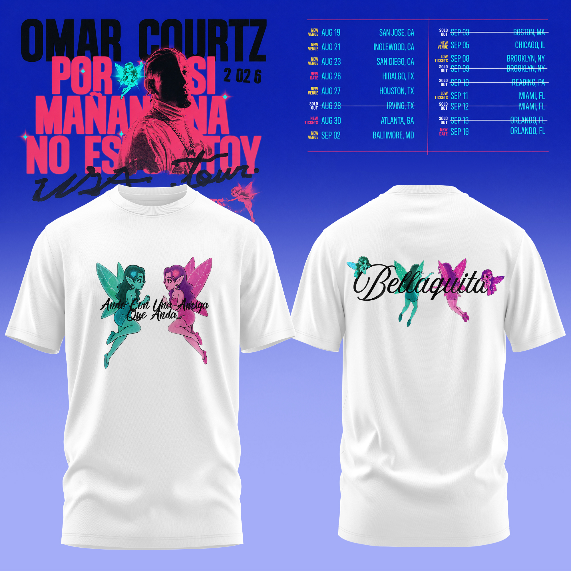 Por Si Mañana No Estoy Tour Retro Rock 3D All Over Print T Shirt