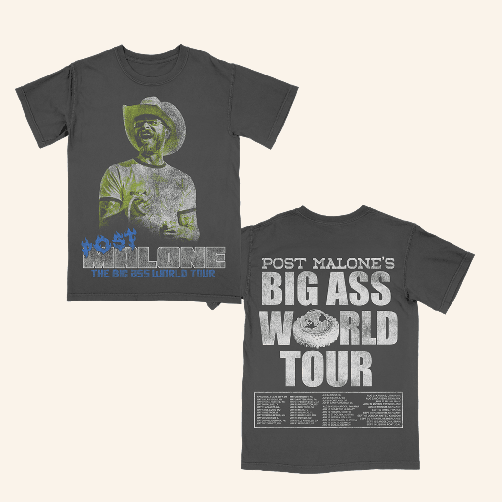 Post Malone Merch The Big Ass World Tour TShirt For Fan Gifts For Father