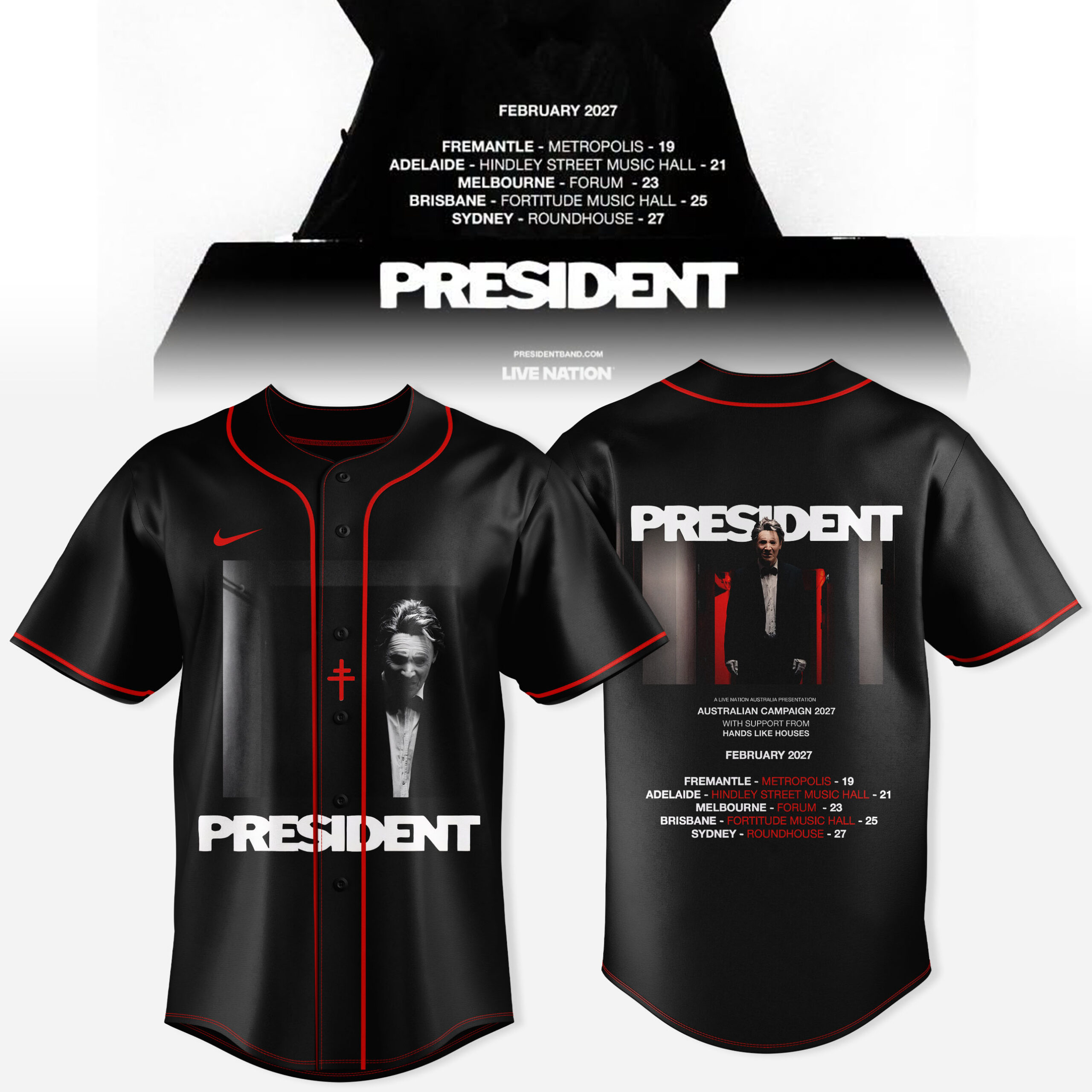 President Australian Campaign 2027 Jersey Australian Concert Tour Fan Shirt 1 - Unicasport President Australian Campaign 2027 Jersey Australian Concert Tour Fan Shirt