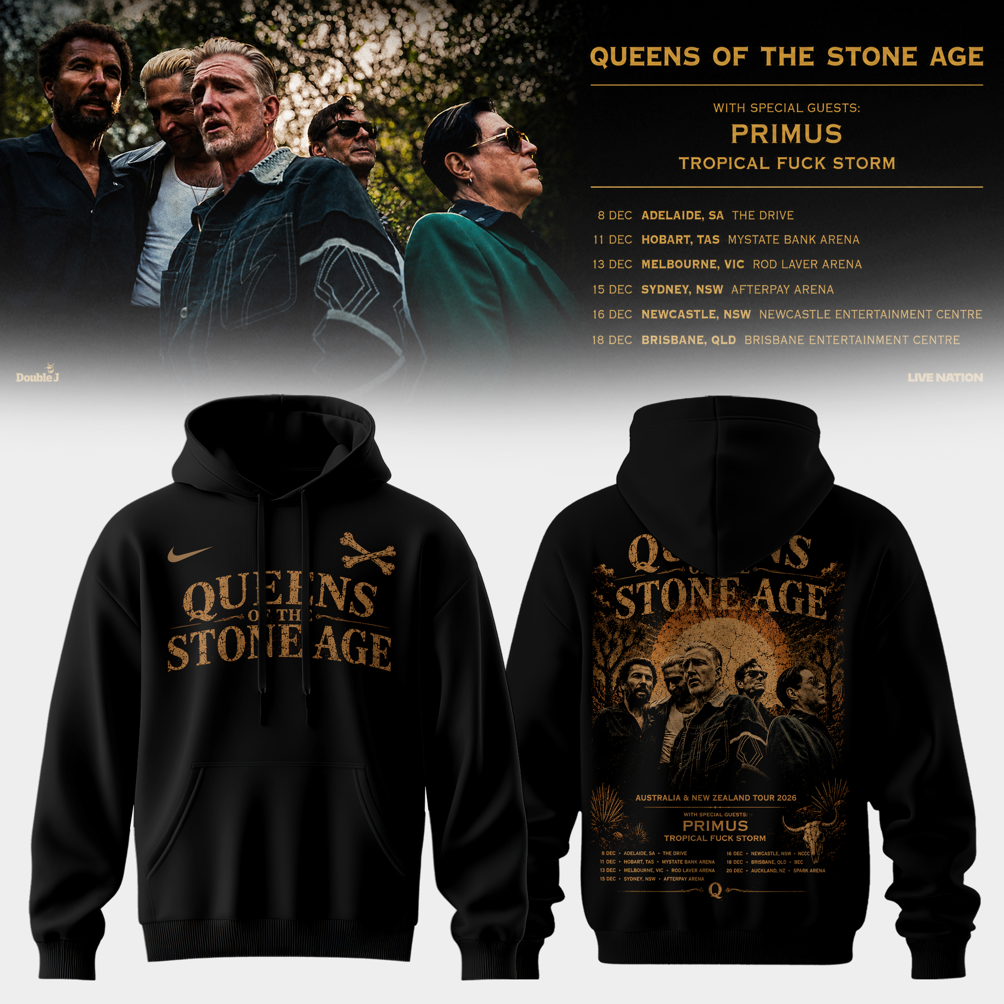 QOTSA Desert Nights 26 Collector Edition Washed Hoodie
