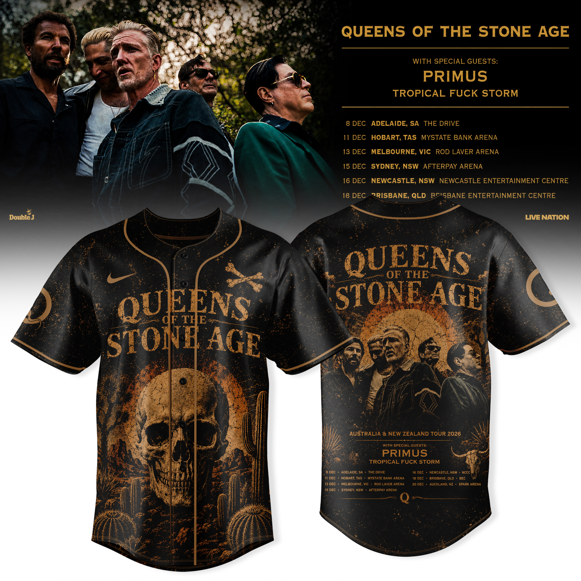 QOTSA Desert Nights 26 Limited Edition Baseball Jersey