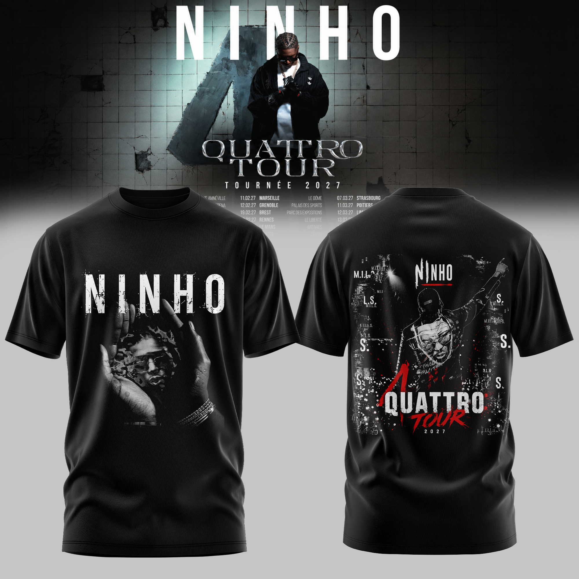 QUATTRO Tour 2027 Collector Fan Graphic T Shirt Edition